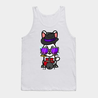 Funny bunny is playing the drums Tank Top